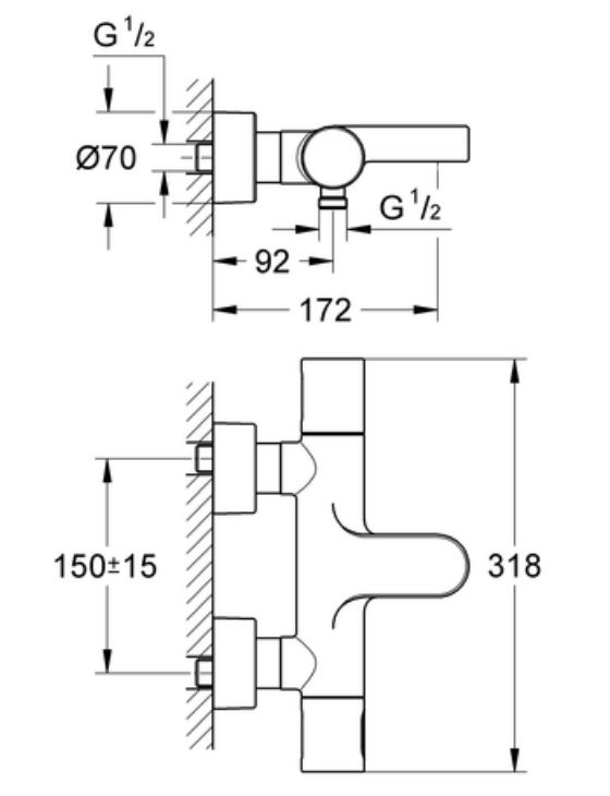Bateria Wannowa Termostatyczna Grohe Grohtherm 3000 ...