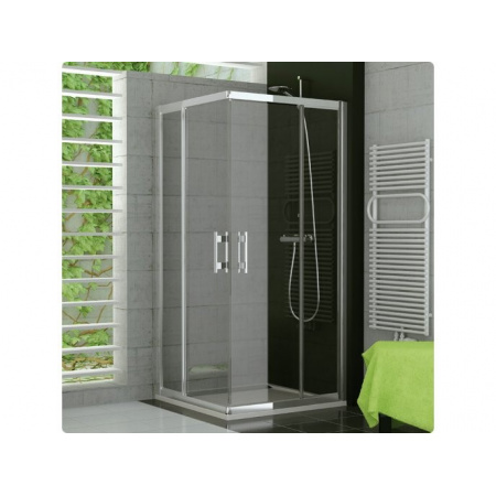 Ronal Sanswiss Top-Line Kabina prysznicowa narożna z drzwiami otwieranymi na zewnątrz 90x190 cm drzwi prawe, profile srebrny mat szkło przezroczyste TED2D09000107