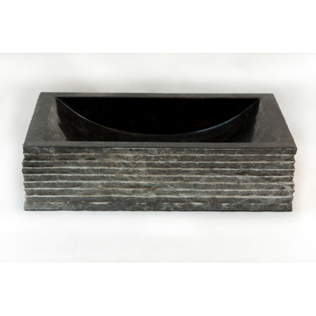 Hansa Stone TIMOR BLACK umywalka nablatowa 50 x 35 x 12 (HS039)