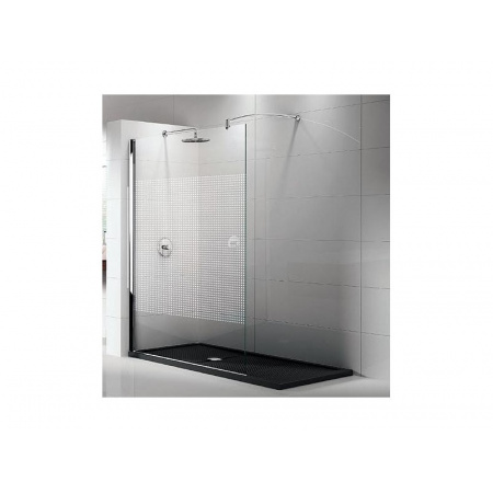 Novellini Lunes Ścianka prysznica stała - profil srebrny 90 cm LUNESH90-1B