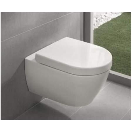 Villeroy & Boch Subway 2.0 Toaleta WC podwieszana 37x56 cm lejowa DirectFlush bez kołnierza wewnętrznego z powłoką CeramicPlus, pergamonowa 5614R0R3