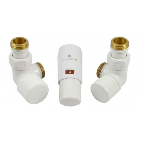 Schlosser Elegant Mini zestaw termostatyczny 1/2 x M22x1,5, osiowy, biały 6034 00015