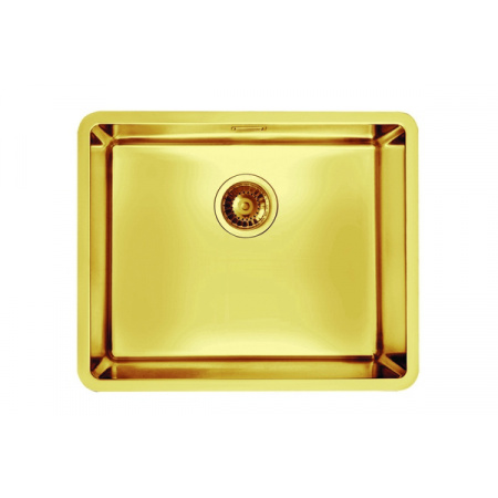 Alveus Monarch Kombino 50 U Jednokomorowy zlewozmywak stalowy podwieszany 44,2x54,2 cm, złoty 1120361