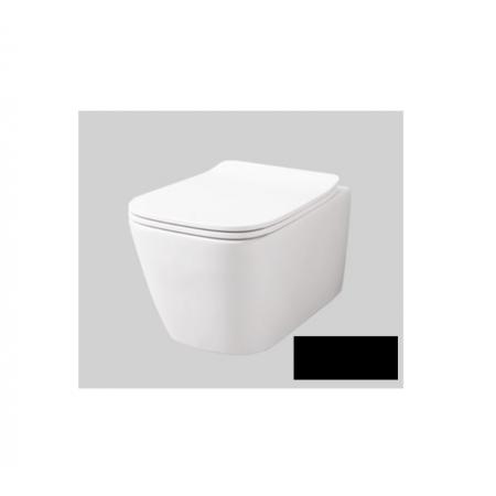 Art Ceram A16 Mini Zestaw Toaleta WC bez kołnierza 45x36 cm + deska wolnoopadająca czarny mat  ASV0051700+ASA0021771