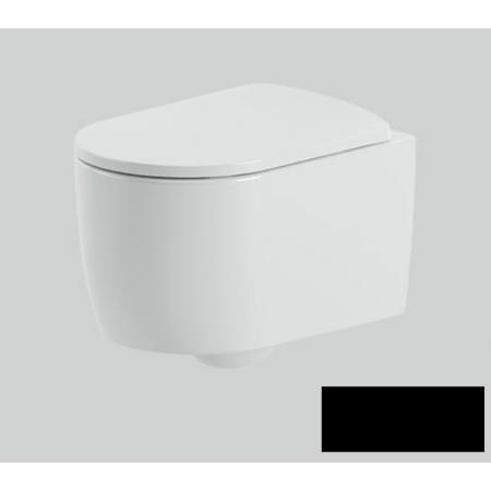 Art Ceram File 2.0 Toaleta WC podwieszana 52x37 cm bez kołnierza czarny mat MNV0011700