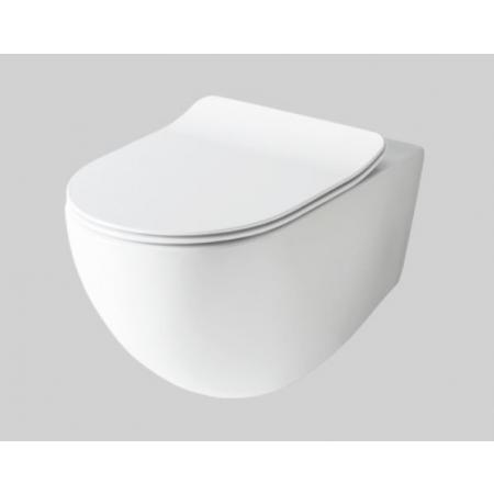 Art Ceram File 2.0 Zestaw Toaleta WC bez kołnierza 52x37 cm + deska wolnoopadająca biały mat  FLV0040530+FLA01405