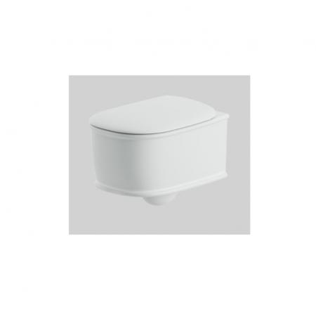 ArtCeram Atelier Zestaw Toaleta WC 52x37 cm bez kołnierza biała + deska wolnoopadająca ATV0010100+AZA0010171