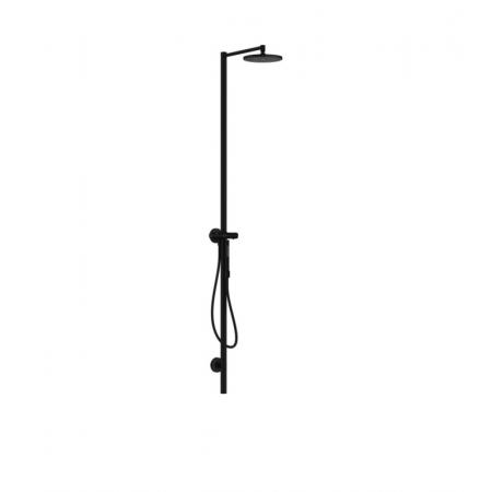 Axor Starck Zestaw prysznicowy natynkowy termostatyczny z deszczownicą czarny mat 12672670