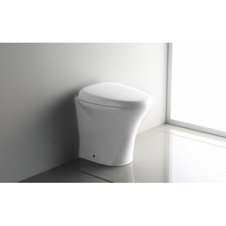 Bathco Ibiza Muszla klozetowa miska WC stojąca 51x35,5x40 cm z deską wolnoopadającą, biała 4502