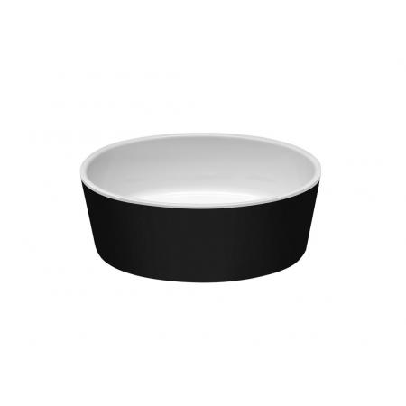 Besco Uniqa Black&White Umywalka nablatowa 46x32 cm biała/czarna UMD-U-NBWW