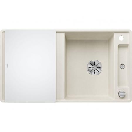 Blanco Axia III 5 S-F Zlewozmywak kompozytowy jednokomorowy 90,5x50 cm delikatny biały + deska kuchenna szklana 527042 