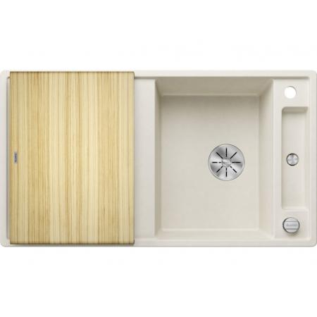 Blanco Axia III 5 S Zlewozmywak kompozytowy jednokomorowy 91,5x51 cm delikatny biały + deska kuchenna drewniana 527040 