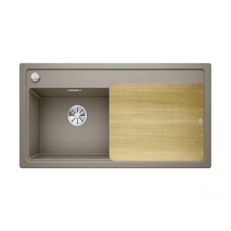Blanco Zenar XL 6 S Zestaw Zlewozmywak granitowy jednokomorowy 100x51 cm lewy tartufo + deska kuchenna drewniana 523991