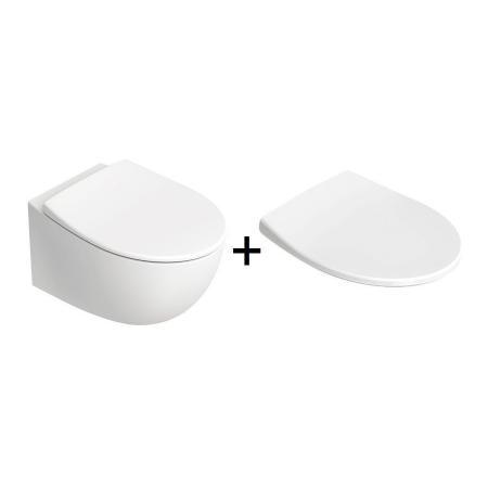 Catalano Italy Toaleta WC 52x37 cm bez kołnierza + deska wolnoopadająca biały mat 1VS52RITBM+5ITSTFBM