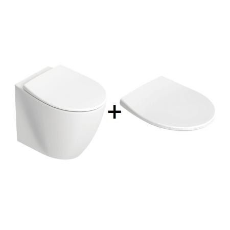 Catalano Italy Toaleta WC stojąca 52x37 cm bez kołnierza + deska wolnoopadająca biały mat 1VP52RITBM+5ITSTFBM