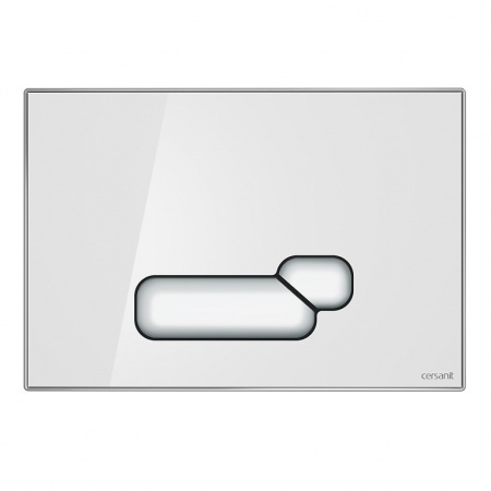 Cersanit Actis Przycisk spłukujący do WC, szkło białe S97-017