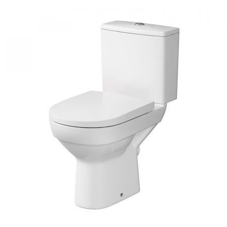 Cersanit City Zestaw Toaleta WC 67x36,5 cm kompaktowa bez kołnierza + deska wolnoopadająca biały K35-035