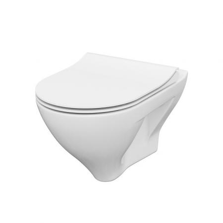 Cersanit Mille Zestaw Toaleta WC 51x36,5 cm bez kołnierza + deska wolnoopadająca cienka biały S701-453