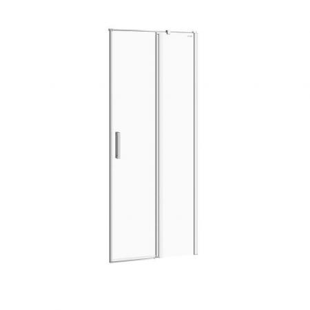 Cersanit Moduo Drzwi prysznicowe uchylne prawe 80x195 cm profile chrom szkło transpartentne CleanPro S162-004