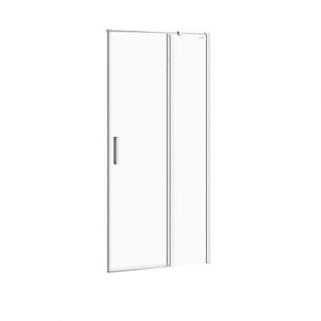 Cersanit Moduo Drzwi prysznicowe uchylne prawe 90x195 cm profile chrom szkło transpartentne CleanPro S162-006