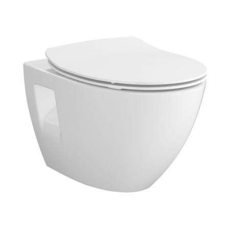 Cersanit Moduo Plus Oval Zestaw Toaleta WC bez kołnierza + deska wolnoopadająca biała S701-724