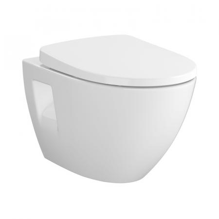 Cersanit Moduo Plus Oval Zestaw Toaleta WC bez kołnierza + deska wolnoopadająca biała S701-725