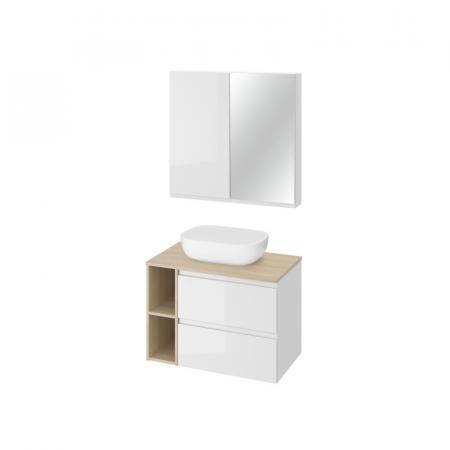 Cersanit Moduo Zestaw mebli łazienkowych z umywalką nablatową biały/dąb piaskowy S801-446