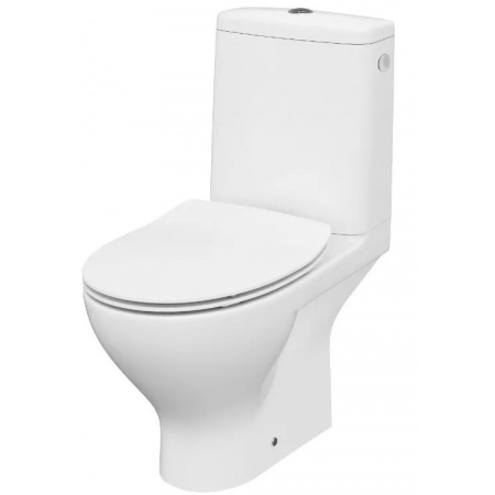 Cersanit Moduo Zestaw Toaleta WC stojąca bez kołnierza kompaktowa + deska wolnoopadająca biała K116-030