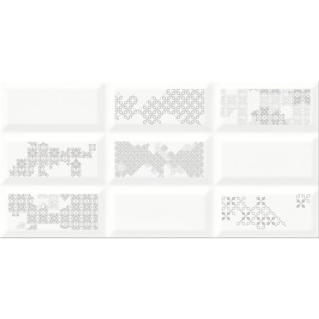 Cersanit Naris Inserto Patchwork Płytka ścienna 29,7x60 cm, szara WD285-002