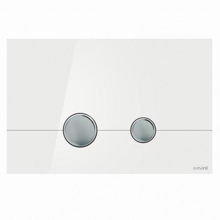 Cersanit Stero Przycisk spłukujący do WC, szkło białe K97-368
