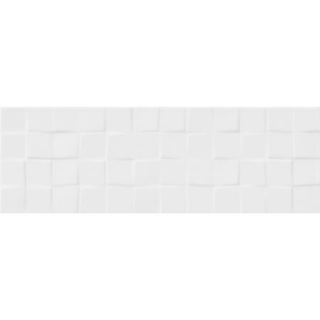 Cersanit White Glossy Structure Squares Płytka ścienna 20x60 cm, biała W476-016-1