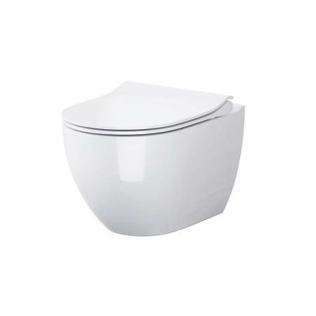 Cersanit Zen Zestaw Toaleta WC podwieszana 50x36 cm CleanOn bez kołnierza z deską wolnoopadającą slim Duroplast biała EcoBox S701-428-ECO