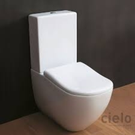 Cielo Fluid Muszla klozetowa miska WC kompakt WC stojący 37x68 cm, biały FLVM