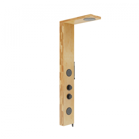Corsan Balti Panel prysznicowy termostatyczny drewno bambusowe naturalne/czarny B001TBL