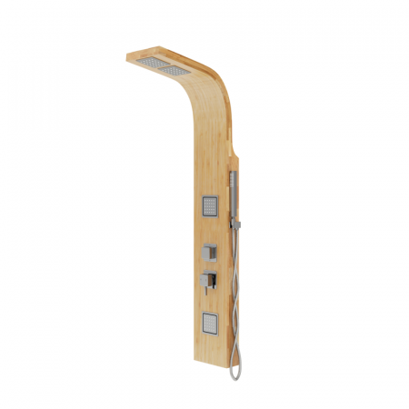 Corsan Bao Panel prysznicowy termostatyczny drewno bambusowe naturalne/chrom B022TBAOCHROM