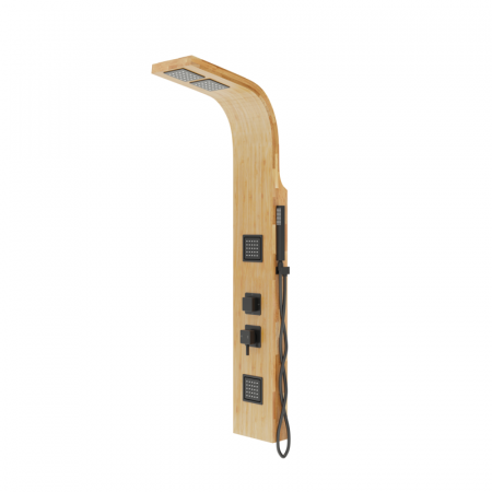Corsan Bao Panel prysznicowy termostatyczny drewno bambusowe naturalne/czarny B022TBAOCZARNY