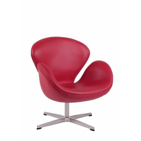 D2 Cup Fotel inspirowany projektem Swan skóra 72x65 cm, czerwony 25411
