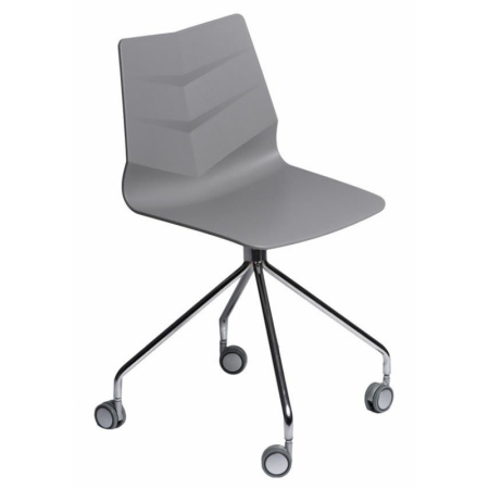 D2 Leaf Roll Krzesło z podstawą na kółkach 45,5x48 cm, szare 64213