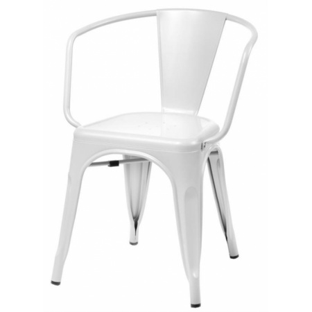 D2 Paris Arms Krzesło inspirowane Tolix 36x35 cm, białe 41337
