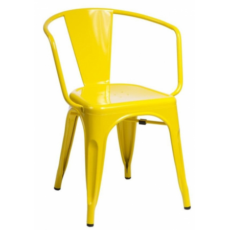 D2 Paris Arms Krzesło inspirowane Tolix 36x35 cm, żółte 41345