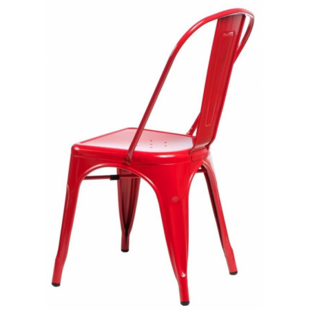 D2 Paris Krzesło inspirowane Tolix 36x35 cm, czerwone 41309