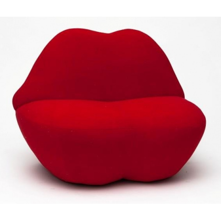 D2 Usta Fotel inspirowany Kiss Bocca 105x75 cm, czerwony 3574