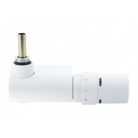 Danfoss VHX-MONO Zestaw kątowy do grzejników dekoracyjnych łazienkowych, biała RAL 9016 013G4387
