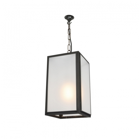 Davey Lighting Small Square Lampa wisząca 38x22 cm IP20 Standard E27 GLS szkło matowe, mosiężna DP7639/20/BR/WE/FR