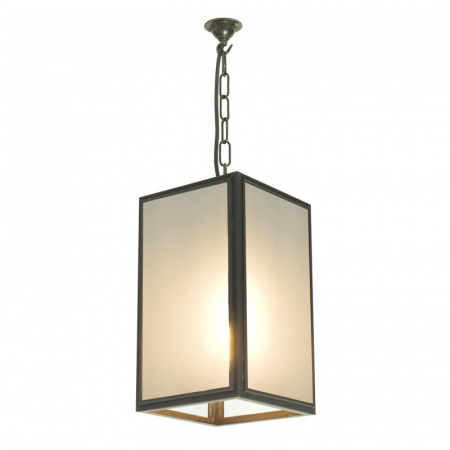 Davey Lighting Square Lampa wisząca 45x25,5 cm IP20 Standard E27 GLS szkło matowe, mosiężna DP7639/BR/WE/FR