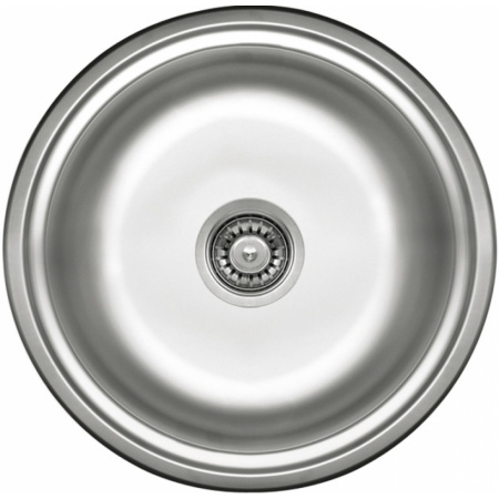 Deante Cornetto Zlewozmywak stalowy 1-komorowy okrągły 43,5 cm bez ociekacza, dekor ZHC3803
