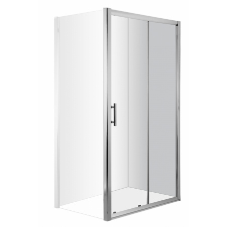 Deante Cynia Drzwi prysznicowe wnękowe przesuwne 120x200 cm, profile chrom, szkło transparentne KTC012P
