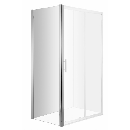 Deante Cynia Ścianka prysznicowa 90x200 cm, profile chrom, szkło transparentne KTC031S