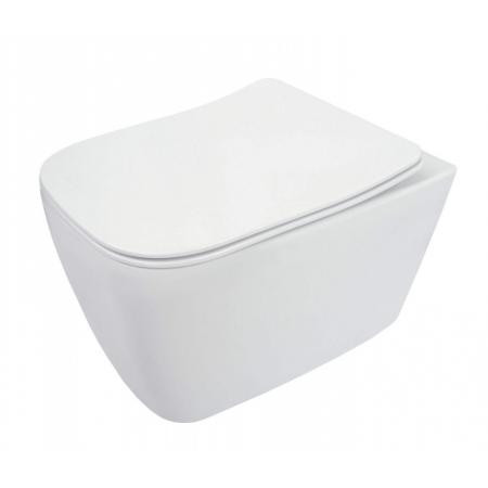 Deante Hiacynt New Toaleta WC podwieszana 49x34,5 cm bez kołnierza + deska wolnoopadająca biała CDYD6ZPW