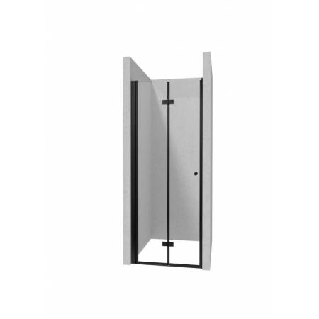Deante Kerria Plus Drzwi składane 80x200 cm + profil czarny mat/szkło transparentne KTSXN42P+KTSN00X